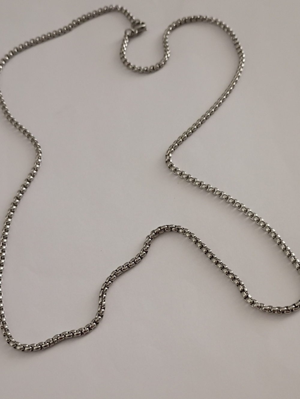 Silver Women’s Box Chain Necklace - Unbranded
